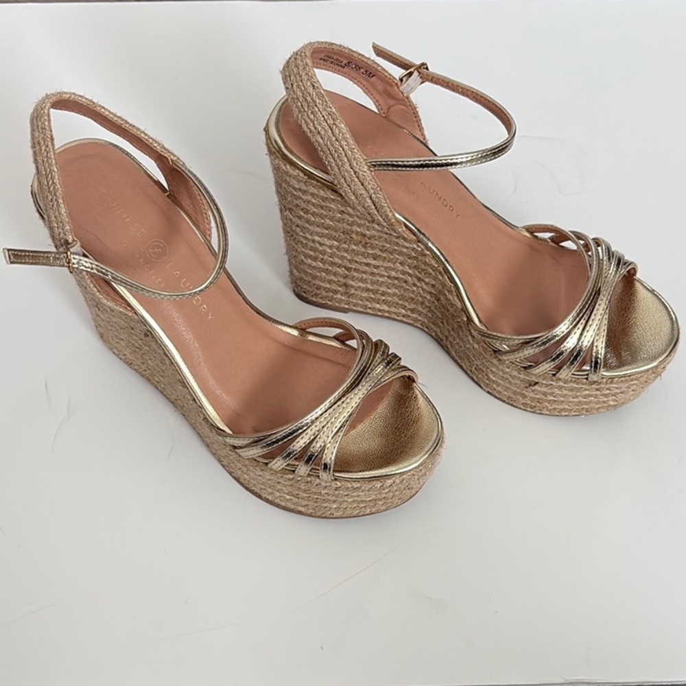 Chinese Laundry Metallic Gold Wedges